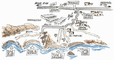 El Ballenato playa nudista map